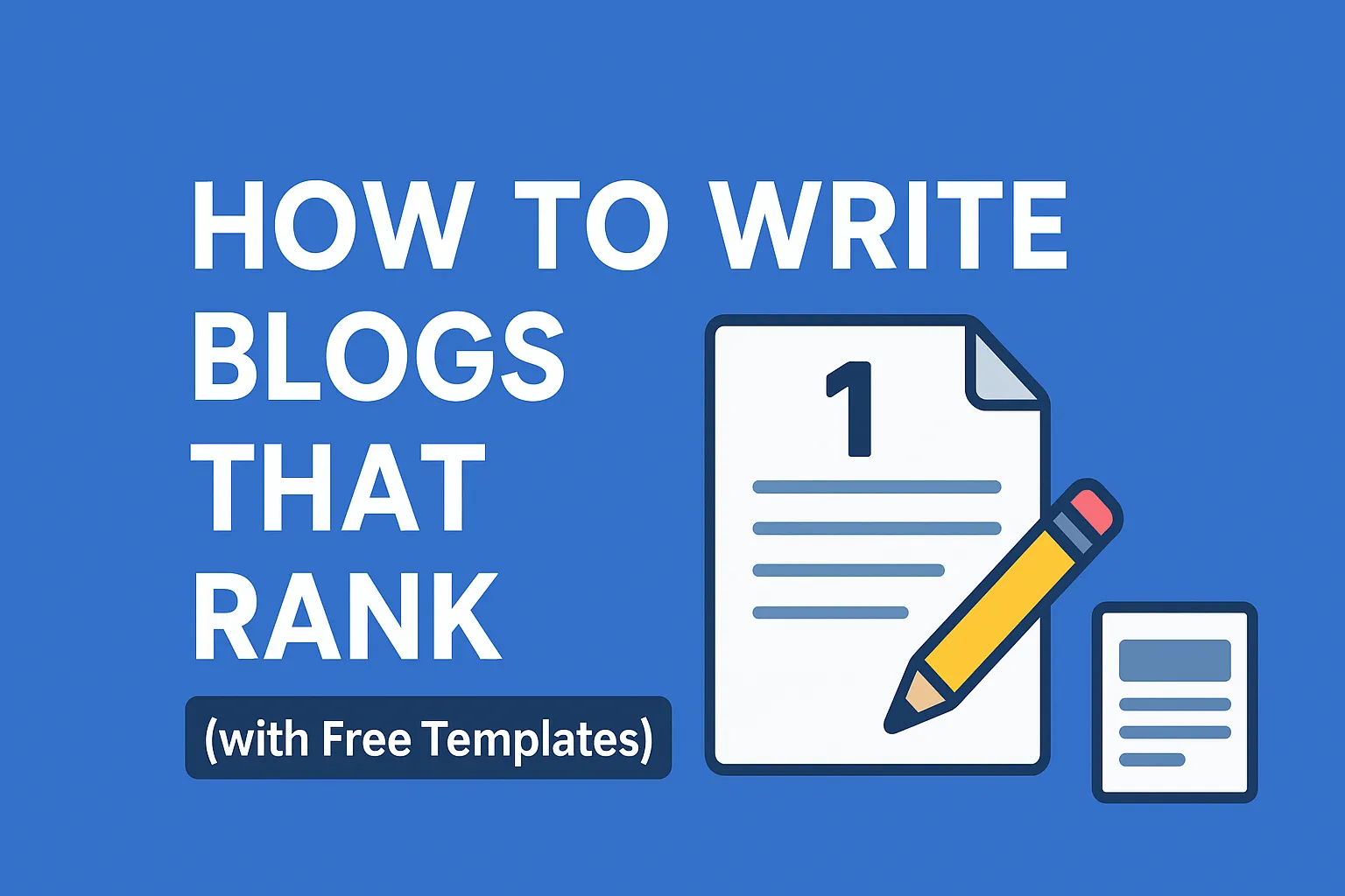 How to write a blog that Ranks (With Free Templates)